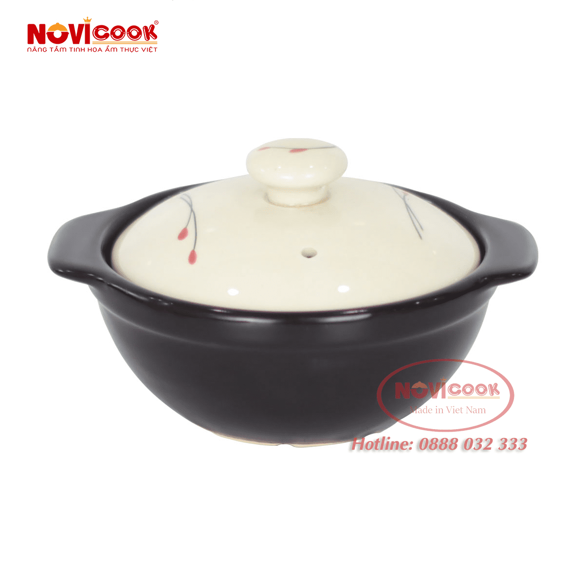 Nồi đất INOcook cạn (Đen)