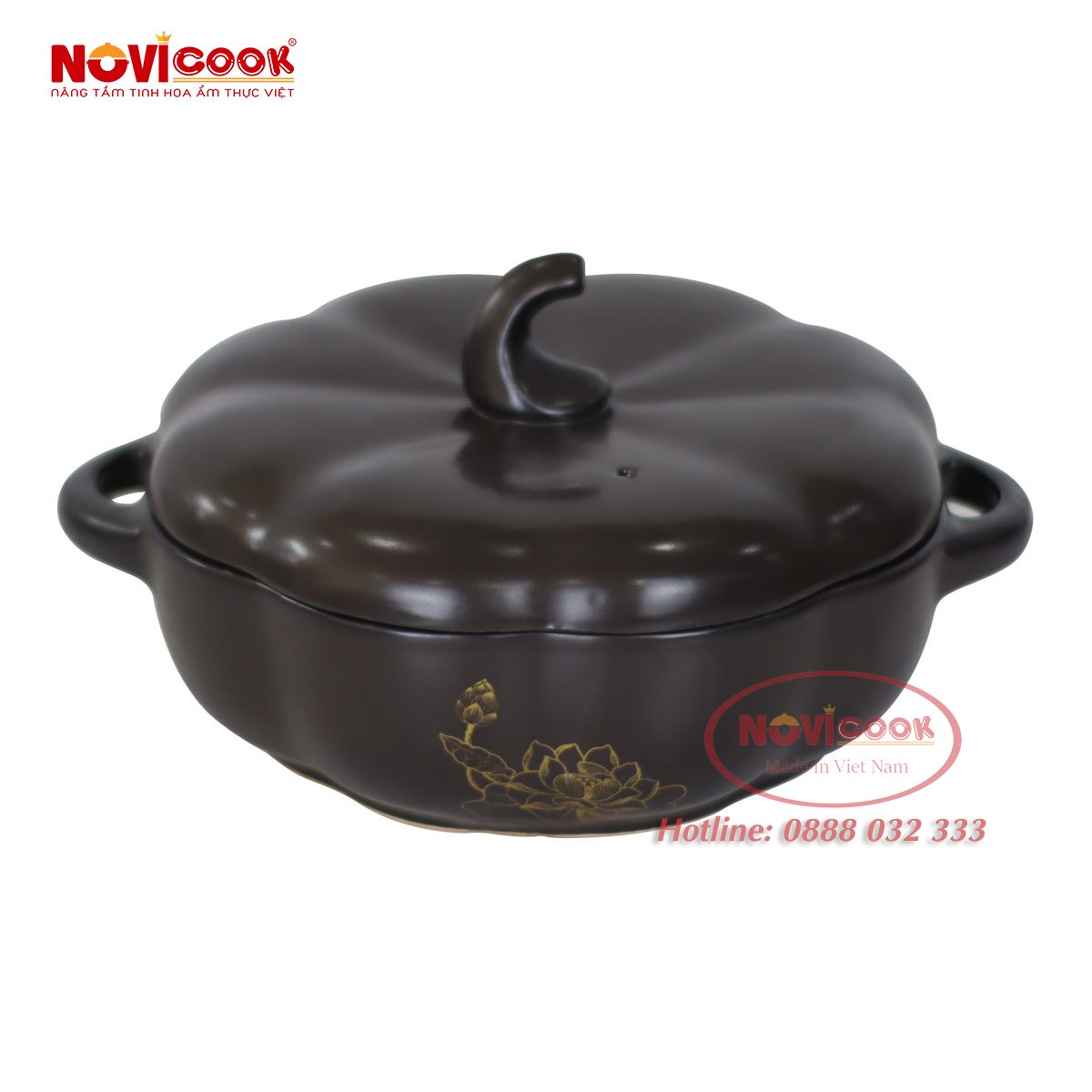 Nồi đất INOcook Bí Cạn (Đen)