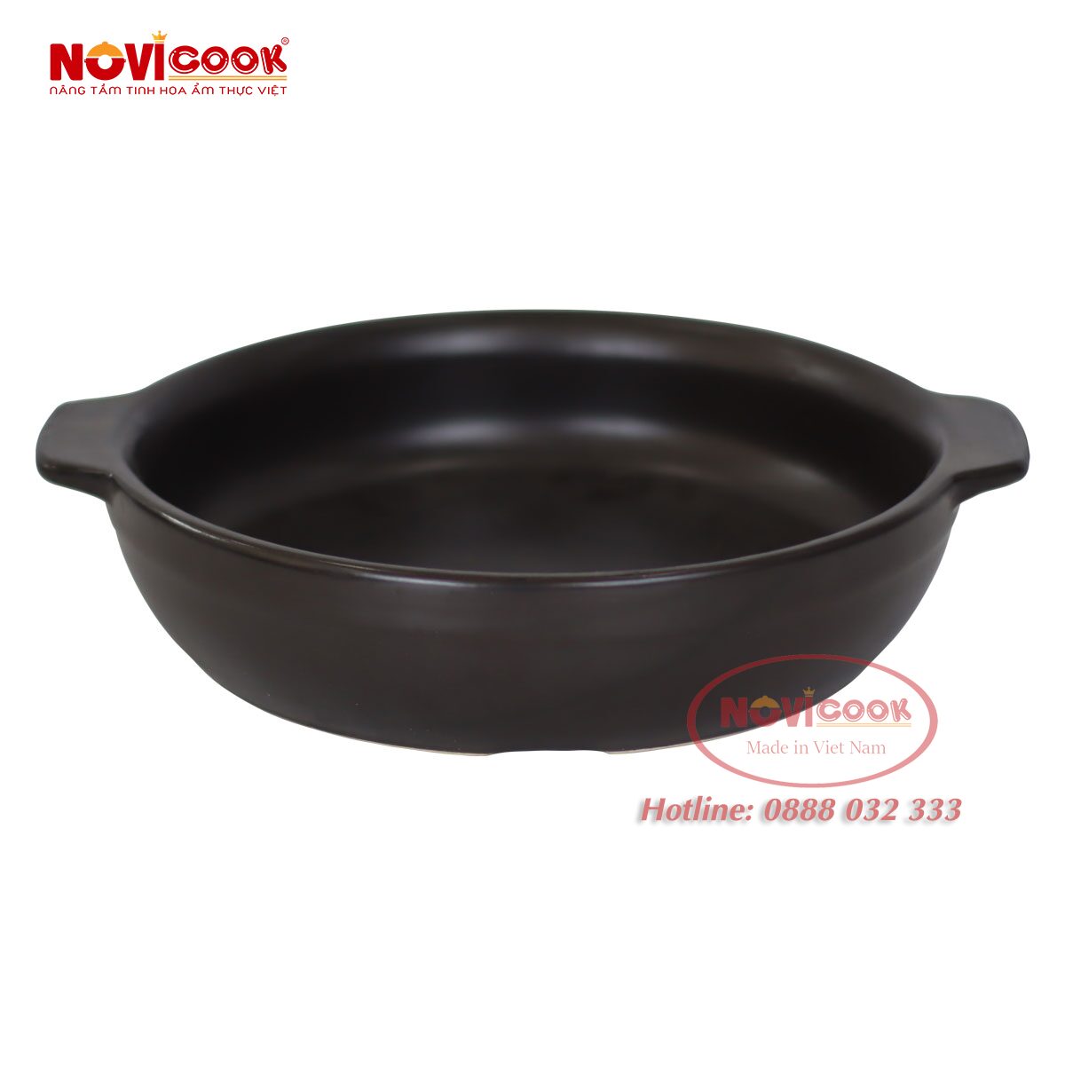 Chảo sứ INOcook Cạn (Đen)