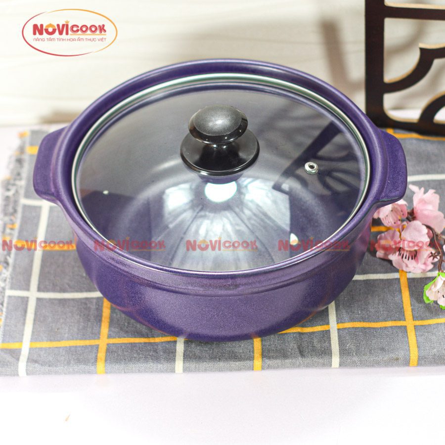 Nồi Sâu Sứ Truyền Thống INOcook Màu Cổ Lam 2.5L